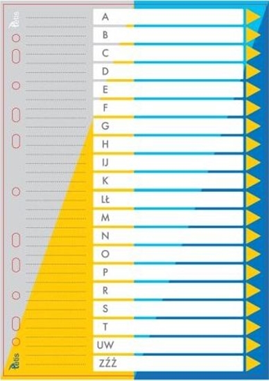 Picture of Tetis Przekadki PP TETIS A4 alfabetyczne A-Z Tetis