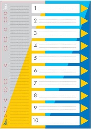 Picture of Tetis Przekadki PP TETIS A4 numeryczne 1-10 Tetis
