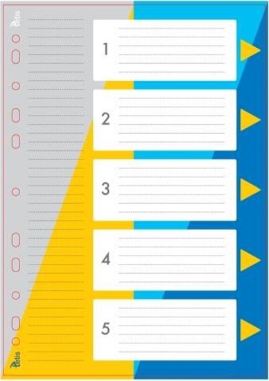Picture of Tetis Przekadki PP TETIS A4 numeryczne 1-5 Tetis
