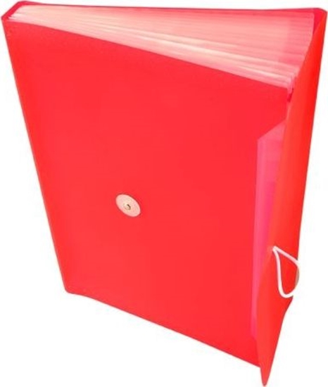 Picture of Tetis Teczka harmonijkowa PP TETIS z gumk 13 przegród A4 czerwona Tetis TARGI