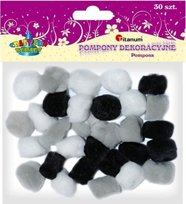 Picture of Titanum Akrylowe pompony 25mm, 30szt, t.biao-cz CRAFT-FUN