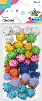 Picture of Titanum Brokatowe pompony, MIX kolorów, 40szt, CRAFT-FUN