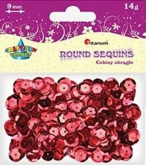 Picture of Titanum Cekiny okrage czerwone metaliczne 9mm 14g. (CM9R)