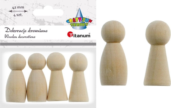 Picture of Titanum Dekoracje drewniane pionki posta 42mm 4szt