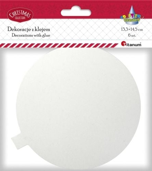 Picture of Titanum Dekoracje kartonowe z klejem Bombka 6szt