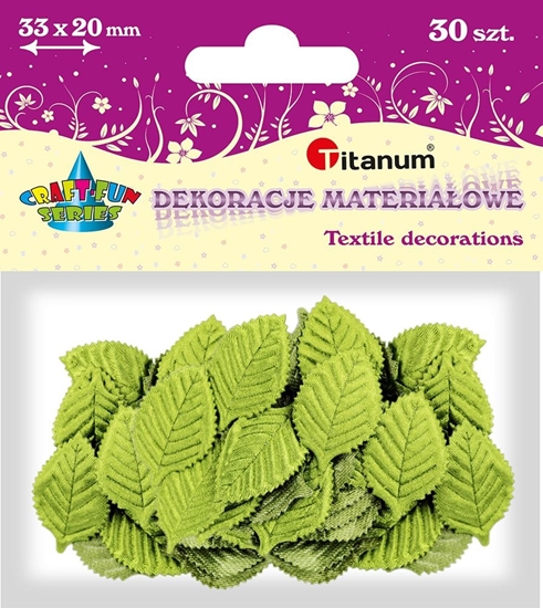 Picture of Titanum Dekoracje materiaowe listki zielone 3,3x2cm 30szt