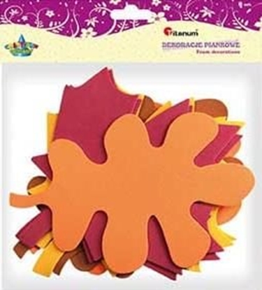 Attēls no Titanum Dekoracje piankowe due licie dbu,klonu 8szt.mix kolor:pomaraczowy,óty,brz,bordo 205x190x1mm. (EB691)