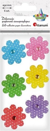 Picture of Titanum Dekoracje samoprzylepne 3D kwiaty mix 7szt
