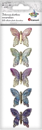 Attēls no Titanum Dekoracje samoprzylepne 3D Motyle 5szt