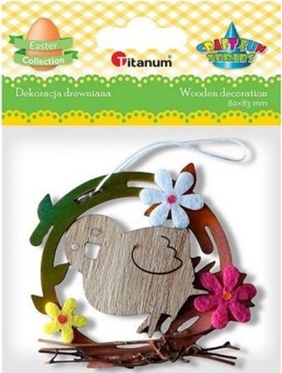 Picture of Titanum Drewniana zawieszka kurczaczek 80x83mm