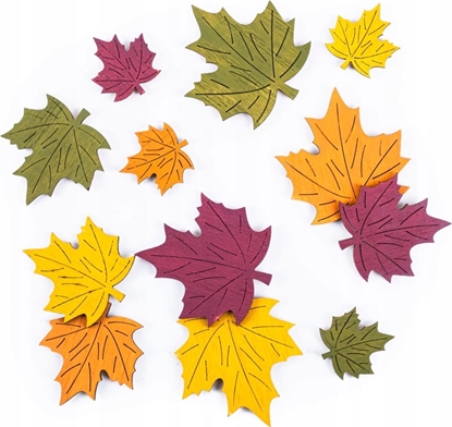 Picture of Titanum Drewniane li¶cie klonu 4 kolory 12szt