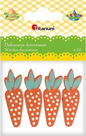 Picture of Titanum Drewniane marchewki 14x45mm 4szt