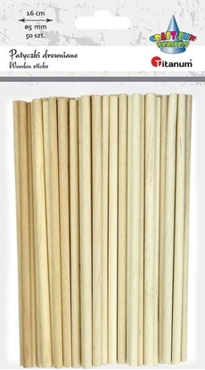 Изображение Titanum Drewniane patyczki ogkrge 5x160mm mix 50szt