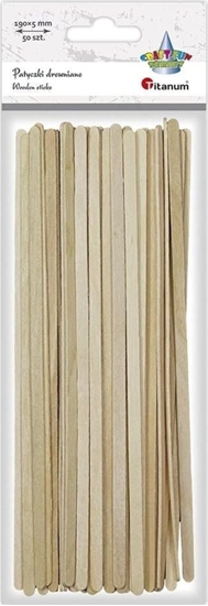 Изображение Titanum Drewniane patyczki proste 5x190mm 50szt
