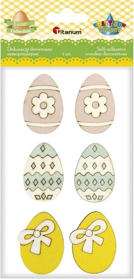 Picture of Titanum Drewniane pisanki 24x35/28x37mm mix 6szt