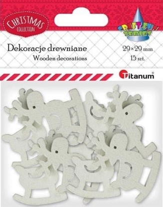 Picture of Titanum Drewniane renifery na biegunach aurowe 15szt