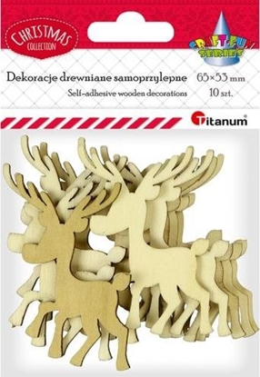 Picture of Titanum Drewniane renifery samoprzylepne 10szt