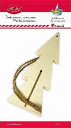 Picture of Titanum Drewniane zawieszki 3D choinki 2szt