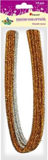 Изображение Titanum Druciki metalizowane 0,6x50cm 14szt