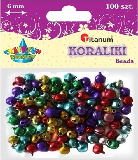 Изображение Titanum Dzwoneczki metalowe, 100szt, MIX 6mm, CRAFT-FUN