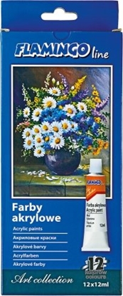 Изображение Titanum Farby akrylowe w tubie 12 kolorów 12 ml