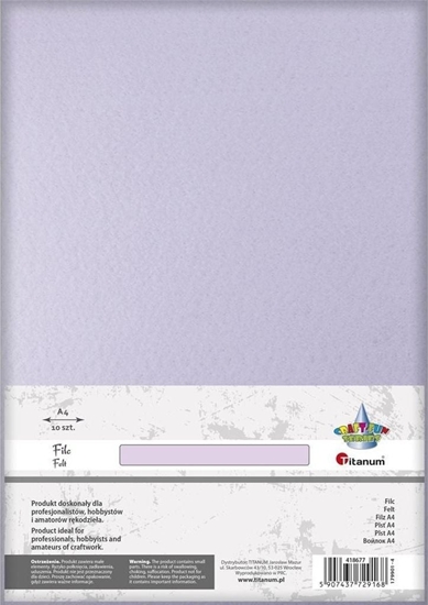 Изображение Titanum Filc A4 wrzosowy 10szt