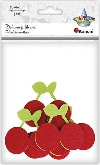 Изображение Titanum Filcowe czerenie 3D czerwono-zielone 5szt