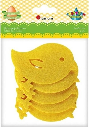 Picture of Titanum Filcowe kurczaki óte 85x78mm 5szt