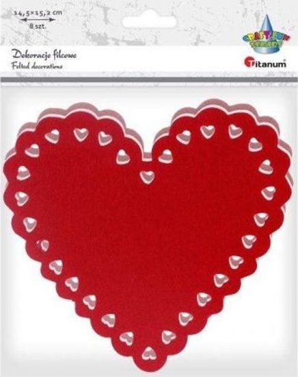 Изображение Titanum Filcowe serca 155x145mm mix 8szt