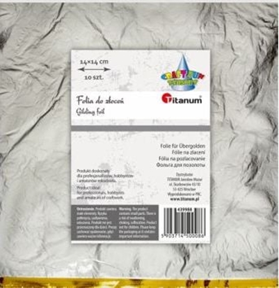 Изображение Titanum Folia do zoce srebrna arkusz 14x14cm 10szt