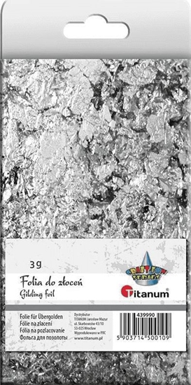 Изображение Titanum Folia do zoce srebrna w patkach 3g