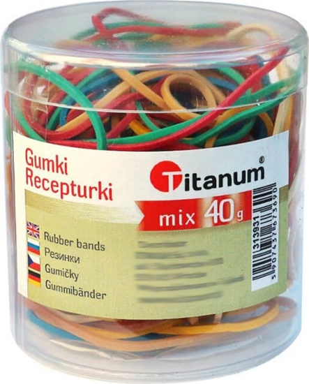 Picture of Titanum Gumka recepturka 40g w pudeku mix 4 rozmiarów