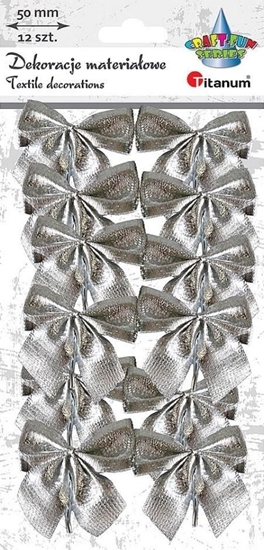 Picture of Titanum Kokarda materiaowa 50mm 12szt srebrna