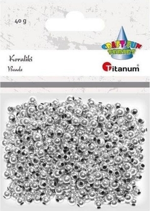 Picture of Titanum Koraliki plastikowe 40g srebrne