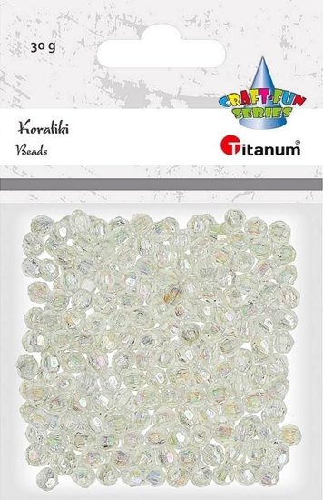 Picture of Titanum Koraliki plastikowe fasetowane 30g biae