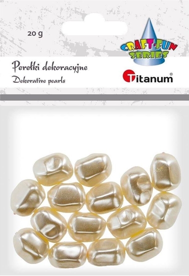 Picture of Titanum Koraliki plastikowe twist biae perowe 20g