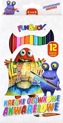 Picture of Titanum Kredki oówkowe akwarelowe z pdzelkiem 12 kolorów