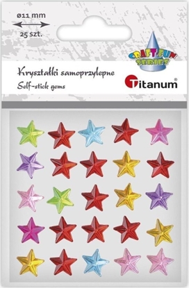 Изображение Titanum Krysztaki samoprzylepne Gwiazdki mix 25szt