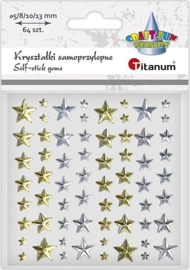 Изображение Titanum Krysztaki samoprzylepne Gwiazdki mix 25szt
