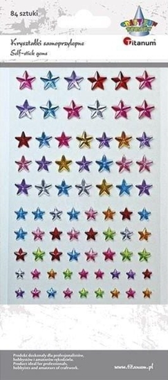 Picture of Titanum Krysztaki samoprzylepne gwiazdki mix 84szt