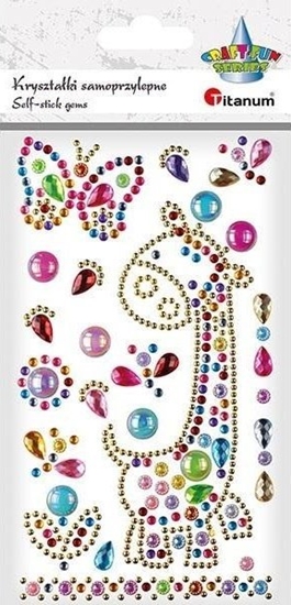 Изображение Titanum Krysztaki samoprzylepne yrafa i motyl + dekory
