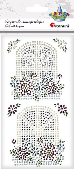 Изображение Titanum Krysztaki samoprzylepne Okna z kwiatami 2szt