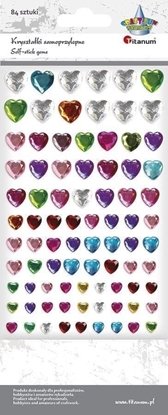 Picture of Titanum Krysztaki samoprzylepne serca mix 84szt