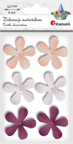 Picture of Titanum Kwiaty materiaowe pianka 3D 45mm mix 6szt