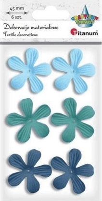 Picture of Titanum Kwiaty materiaowe pianka 3D 45mm mix 6szt