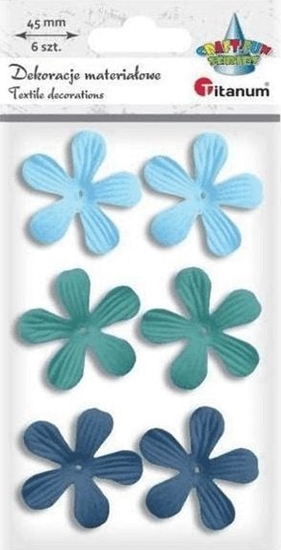 Picture of Titanum Kwiaty materiaowe pianka 3D 45mm mix 6szt