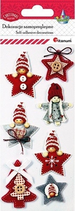 Изображение Titanum Naklejki dekoracyjne gwiazdki ludziki 7 szt Boe Narodzenie