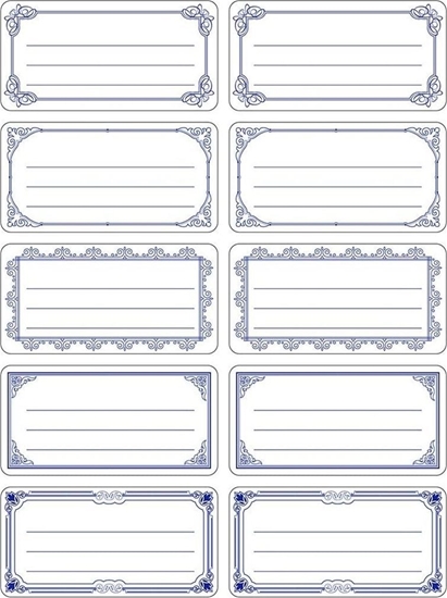 Изображение Titanum Naklejki etykiety biao niebieskie 240szt