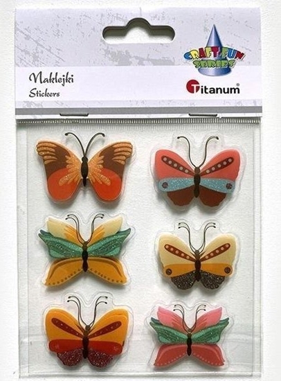 Picture of Titanum Naklejki foliowe 3D motyle mix 6szt
