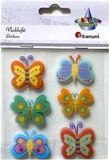 Picture of Titanum Naklejki foliowe 3D motyle mix 6szt